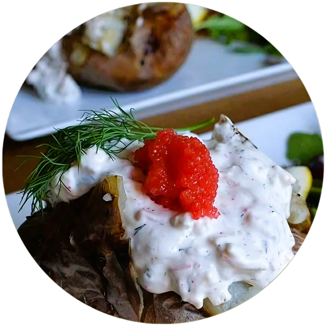 om eksjo konditori bakad potatis skagenrora